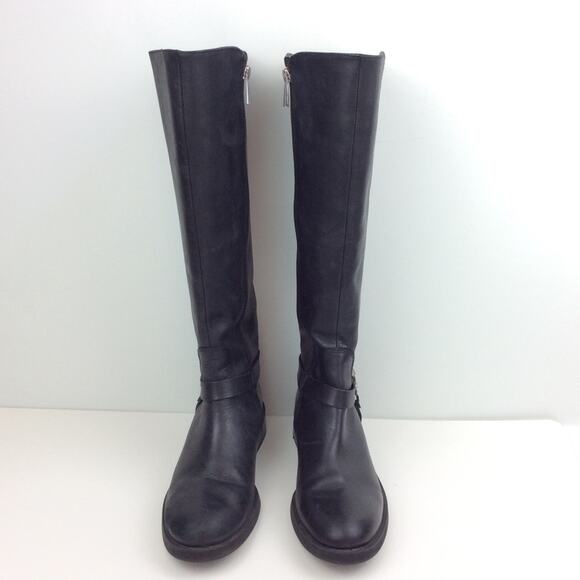 Vince Camuto Farren Leather Riding Boots Black 7M - Picture 5 of 8